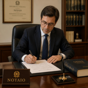 notaio che firma